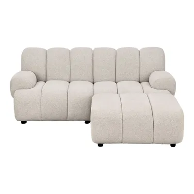 Sofa Modułowa MEBLIVA Taza 2,5-OSOBOWA, Skandynawska, Aksamitna - Piaskowa