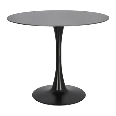 Stół MEBLIVA Skinny Premium Stone 90cm - Spiek Czarny