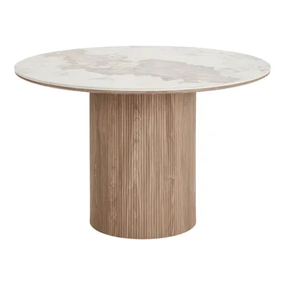 Stół MEBLIVA Athens Blat Ceramiczny Nierozkładany 120 cm - Biały