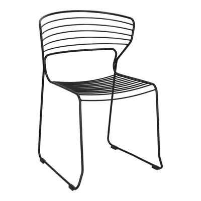 Krzesło MEBLIVA Hilly Metalowe, Nowoczesne, Czarne - 80 cm