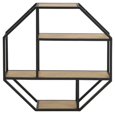 Półka MEBLIVA Seaford Octagon MDF Industrialna - Naturalny