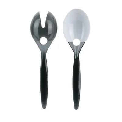 Zestaw Sztućców Do Sałatki MEBLIVA, Tworzywo Sztuczne, 26,5 cm - Czarny