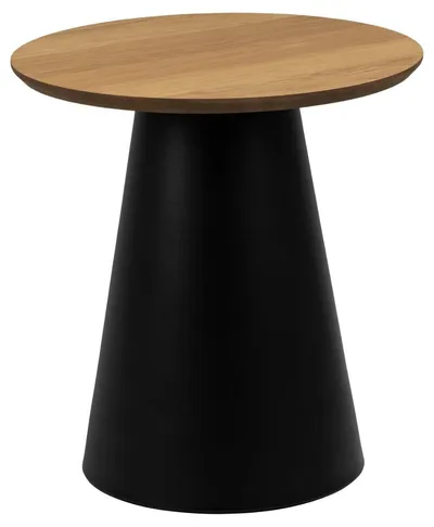 Stolik MEBLIVA Soli 45cm Fornir Dębu - Czarny