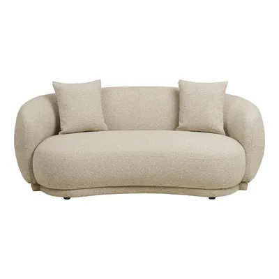 Sofa MEBLIVA Hawkes 2,5-OSOBOWA, Aksamit Nowoczesny - Piaskowa