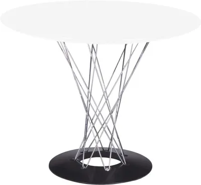 Stół MEBLIVA Cyklon Okrągły, Nowoczesny Design, Plastik - Biały