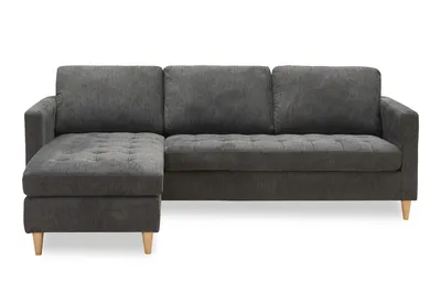 Narożnik MEBLIVA Firenze, Aksamit, Skandynawski Design - Szary
