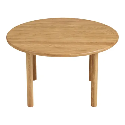 Stolik Kawowy MEBLIVA Jena, Drewno Dębowe, Okrągły 70 cm - Naturalny