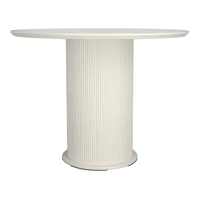Stół MEBLIVA Elia Okrągły 100cm MDF Glamour - Biały