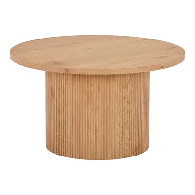 Stolik Kawowy MEBLIVA Boavista Okrągły 80cm, Drewno - Naturalny