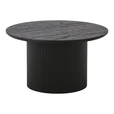 Stolik Kawowy MEBLIVA Boavista 80cm Okrągły MDF - Brązowy Ciemny