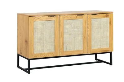 Komoda MEBLIVA Capri Z Rattanu 120 cm - Naturalny