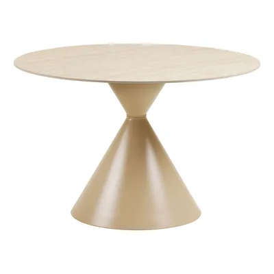 Stół MEBLIVA Annecy Ceramiczny Okrągły 120 cm - Trawertyn