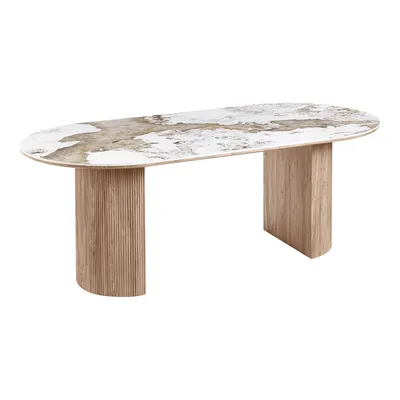 Stół MEBLIVA Athens Blat Ceramiczny, Nowoczesny Design - Biały