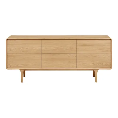 Komoda MEBLIVA Darwin 180x45x75 cm MDF Skandynawska - Naturalny Dąb
