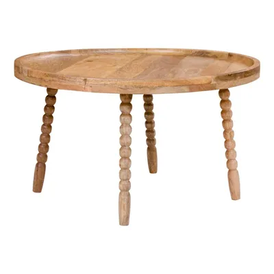Stolik Kawowy MEBLIVA Jammu 60cm Drewno Mango - Naturalny