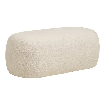 Ławka MEBLIVA Blossomville Bouclé 100 cm - Piaskowa