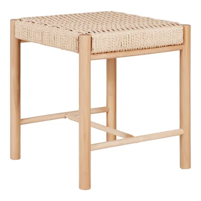 Stołek MEBLIVA Abano, Drewno Topolowe, Styl Boho - Naturalny