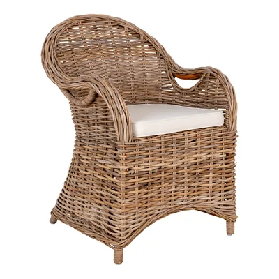 Krzesło Larisa MEBLIVA Rattan Boho - Szare