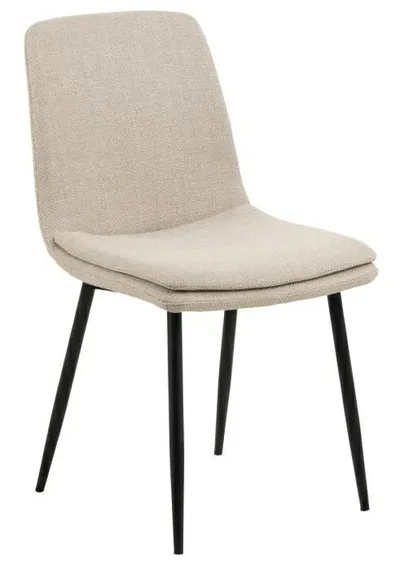 Krzesło MEBLIVA Becca Tapicerowane, Nowoczesny Design - Beżowe