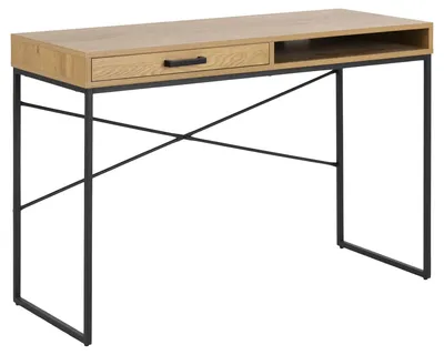 Biurko MEBLIVA Seaford 110 cm Z Szufladą, Styl Holenderski - Naturalny
