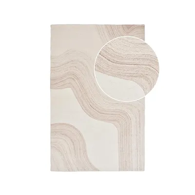 Dywan MEBLIVA Surat 100% Wełna 200x300cm Nowoczesny - Brązowy