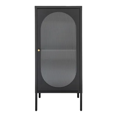 Gablota MEBLIVA Adelaide Wąska 110cm, Metal, Nowoczesny Styl - Czarna