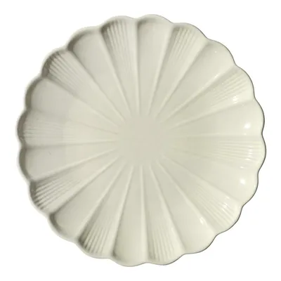 Talerz MEBLIVA Calista Ceramiczny, 27 cm - Kremowy