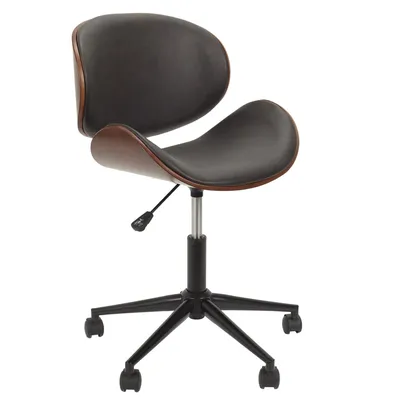 Fotel Biurowy MEBLIVA Reno, Ergonomiczny, Skóra - Brązowy