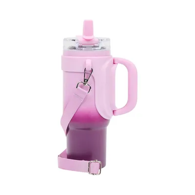 Kubek Termiczny MEBLIVA Malibu 900ml, Polipropylen - Różowo-Fioletowy