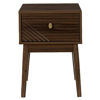 Szafka Nocna MEBLIVA Tiffany MDF, 40x40x55 cm - Orzech