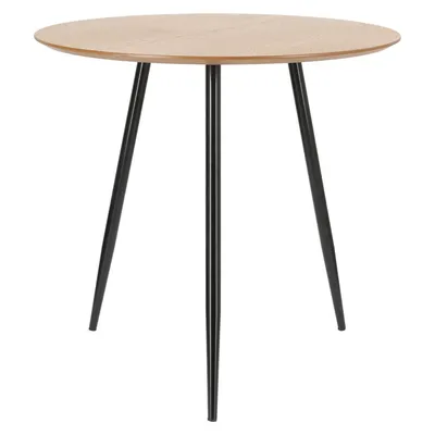 Stół MEBLIVA Sottile 80cm, Okrągły, Płyta Laminowana - Naturalny