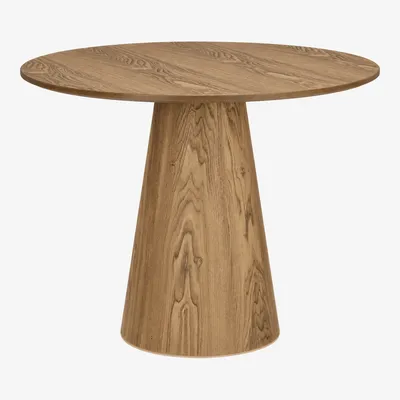 Stół Kawowy MEBLIVA Soleilo Okrągły 80cm MDF - Naturalny Dąb