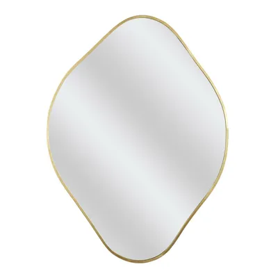 Lustro Diamond MEBLIVA 60 cm, Nieregularny Kształt Metal - Złoty