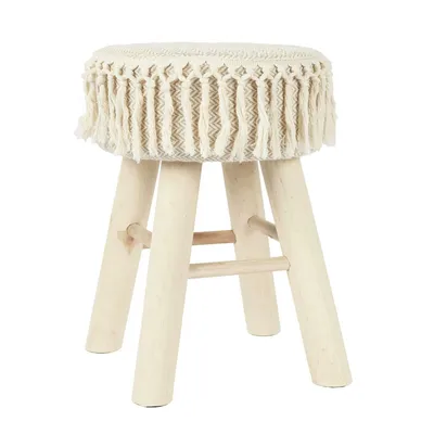 Taboret MEBLIVA Pampa Skandynawski 40 cm MDF - Beżowy