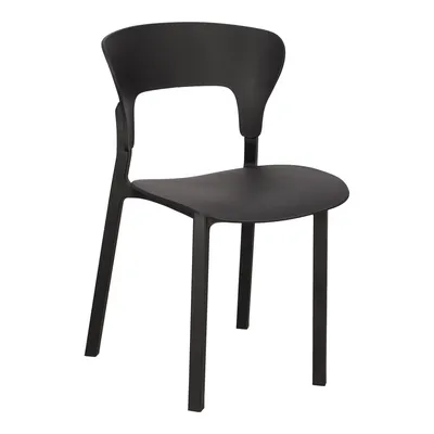Krzesło MEBLIVA Kabru Z Tworzywa Nowoczesne Minimalistyczne - Czarne