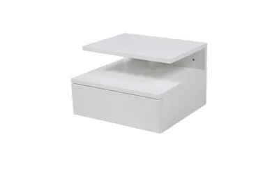Szafka Nocna Wisząca MEBLIVA Ashlan MDF, 35x32 cm - Biała