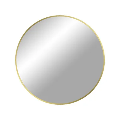 Lustro MEBLIVA Madrid Okrągłe 60cm, Aluminiowa Rama - Złote