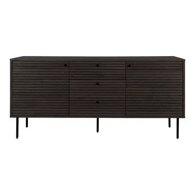 Komoda MEBLIVA Kyoto 3 Szuflady 150 cm Dąb Dymiony - Brązowa