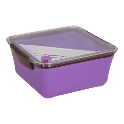 Lunch Box Divided MEBLIVA Z Widelcem 2,6l - Fioletowy