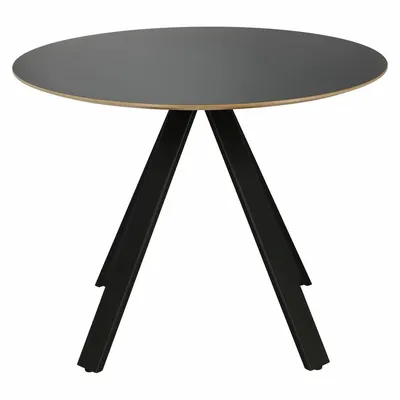 Stół MEBLIVA Mezzanotte Okrągły 60cm, Nowoczesny - Czarny