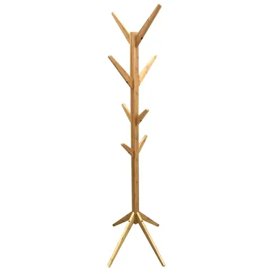 Wieszak Stojący MEBLIVA Tree Drewno Nowoczesny - Naturalny