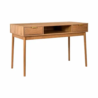 Biurko MEBLIVA Tiphaine 120 cm, MDF Japandi - Naturalny