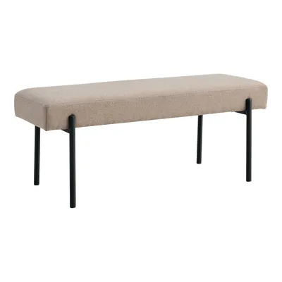 Ławka MEBLIVA Swindon Tapicerowana, Metal, 100 cm - Beżowa