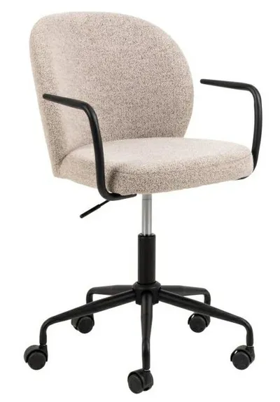 Fotel Biurowy MEBLIVA Patricia Monza 60, Bouclé Ergonomiczny - Beżowy