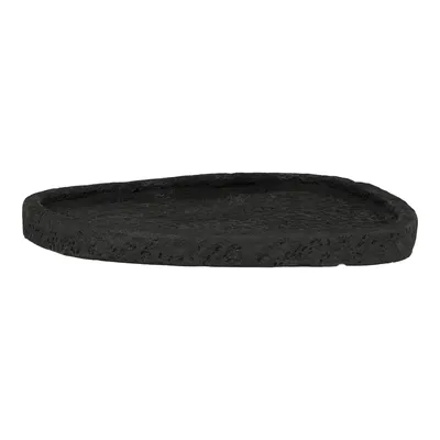 Taca Dekoracyjna MEBLIVA Cement Owalny 26,5x26cm - Czarny