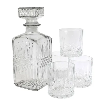 Zestaw Do Whisky MEBLIVA Verre Karafka I 4 Szklanki - Transparentny