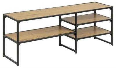 Szafka RTV MEBLIVA Seaford 120 cm, Płyta MDF, Industrialny - Naturalny