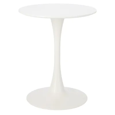 Stół Okrągły MEBLIVA Skinny White, MDF, 60 cm - Biały