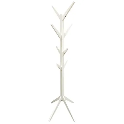 Wieszak Stojący MEBLIVA Tree, Drewno MDF, Nowoczesny - Biały