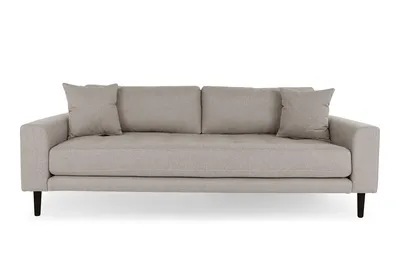Sofa MEBLIVA Lido 3 Skandynawska Poliester - Beżowa Ciemna